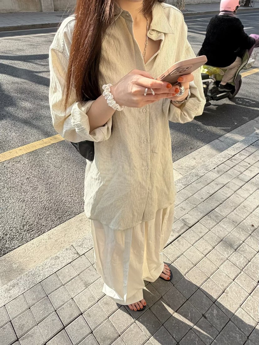 ARKIE/TAF東大門代購女士新款26春夏真品休閑休閑褲含腰帶ARKIE/TAF休閑褲