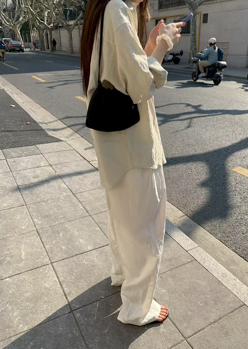 ARKIE/TAF東大門代購女士新款26春夏真品休閑休閑褲含腰帶ARKIE/TAF休閑褲