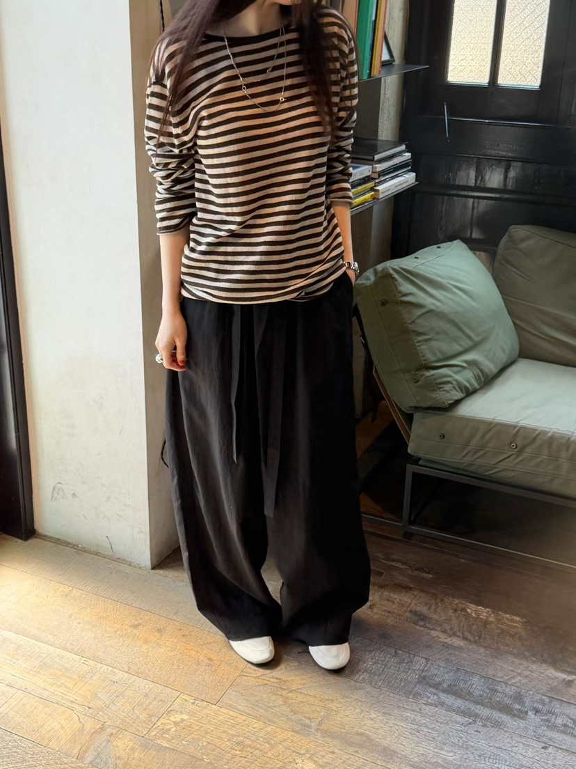 ARKIE/TAF東大門代購女士新款26春夏真品休閑休閑褲含腰帶ARKIE/TAF休閑褲