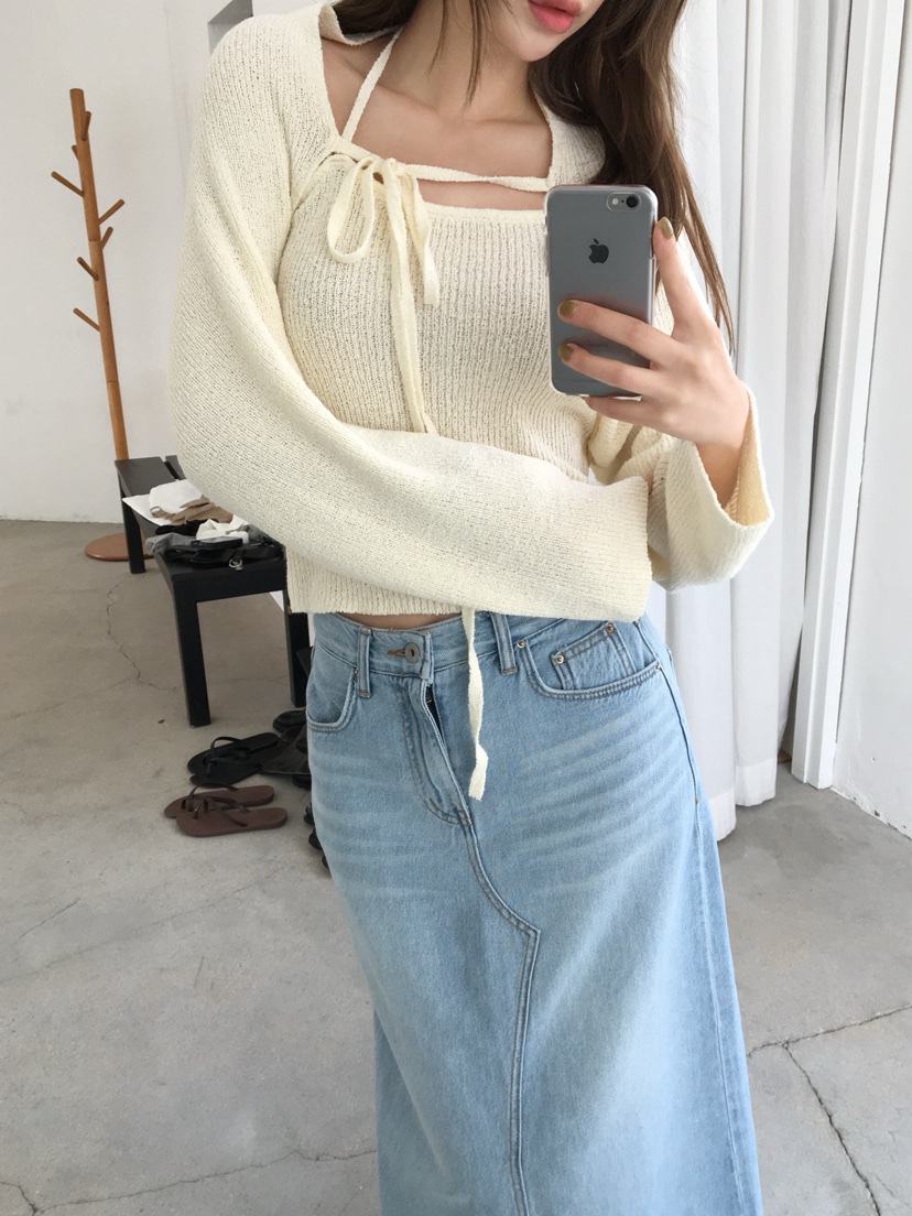 LEGACY韓國直郵女裝新品時尚針織衫不含內搭棉質短款開衫LEGACY針織衫