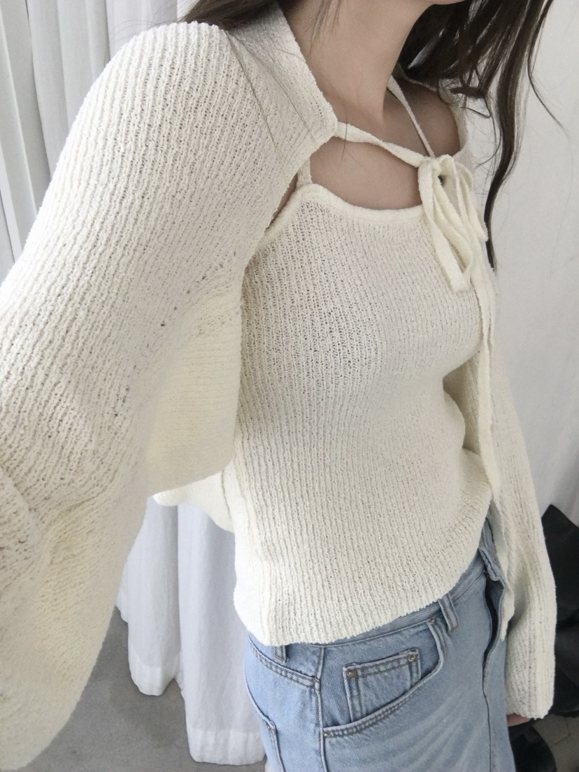 LEGACY韓國直郵女裝新品時尚針織衫不含內搭棉質短款開衫LEGACY針織衫