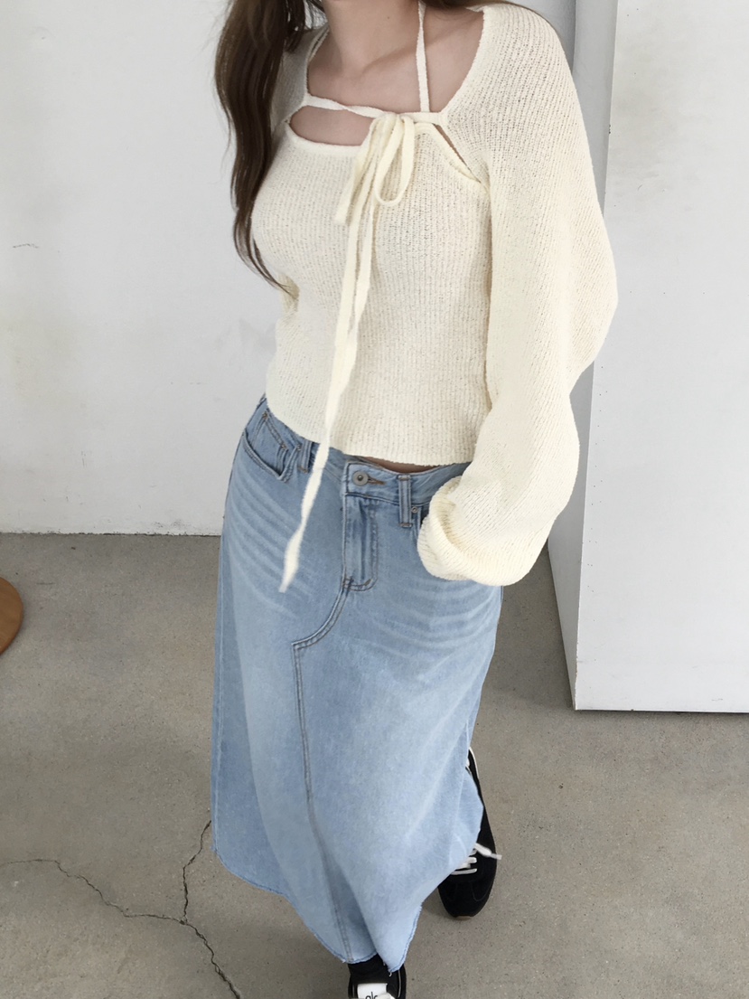 LEGACY韓國直郵女裝新品時尚針織衫不含內搭棉質短款開衫LEGACY針織衫