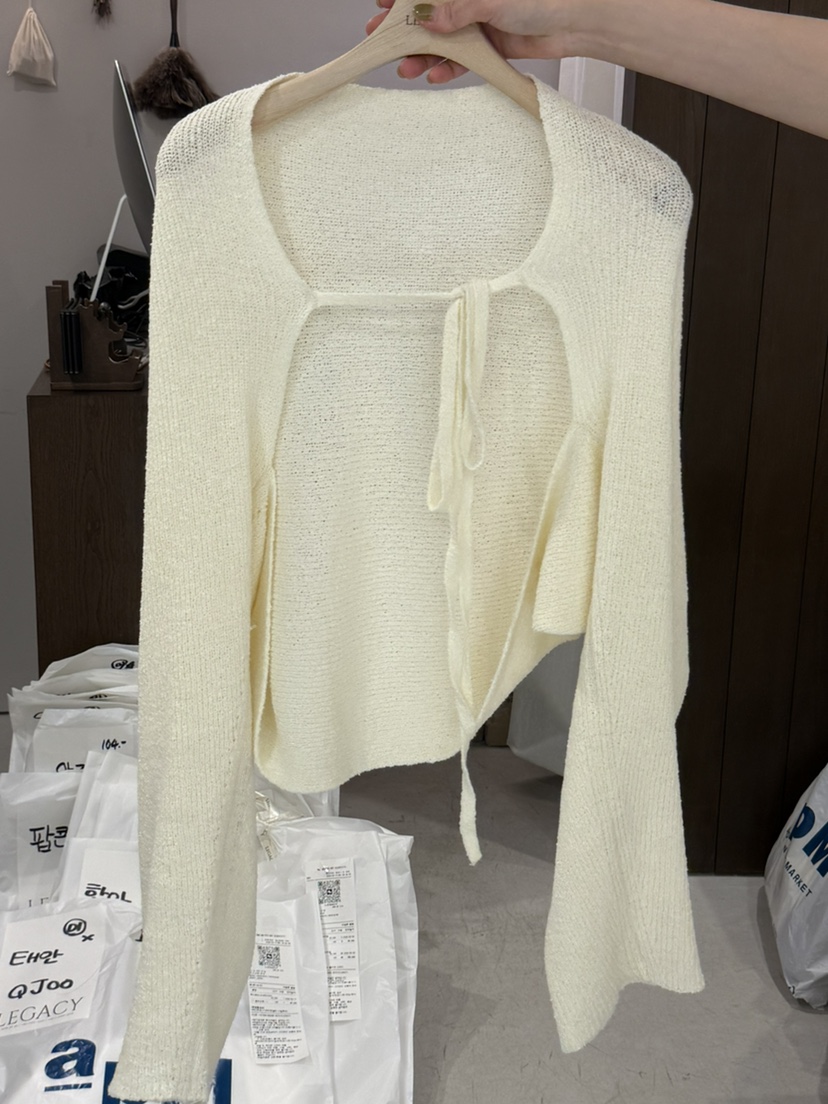 LEGACY韓國直郵女裝新品時尚針織衫不含內搭棉質短款開衫LEGACY針織衫圖色2