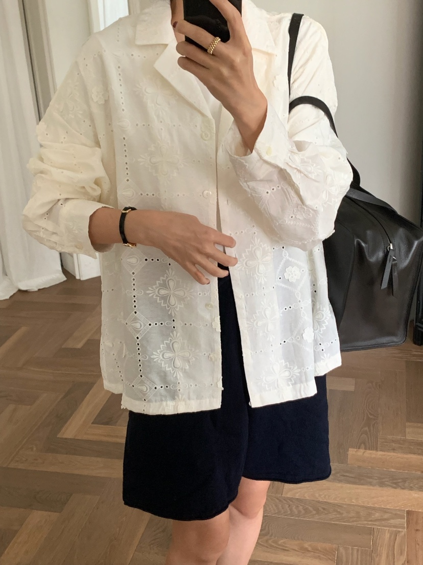 A Flan東大門實拍女士新品真品熱賣休閑26春夏襯衫蕾絲衫AFN/FLAN EDITION襯衫/蕾絲衫