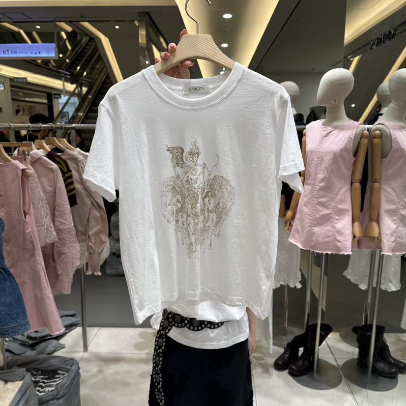 XPARTY韓國代購女士新款真品人氣推薦熱賣職業時尚26春夏T恤XPARTYT恤圖色1