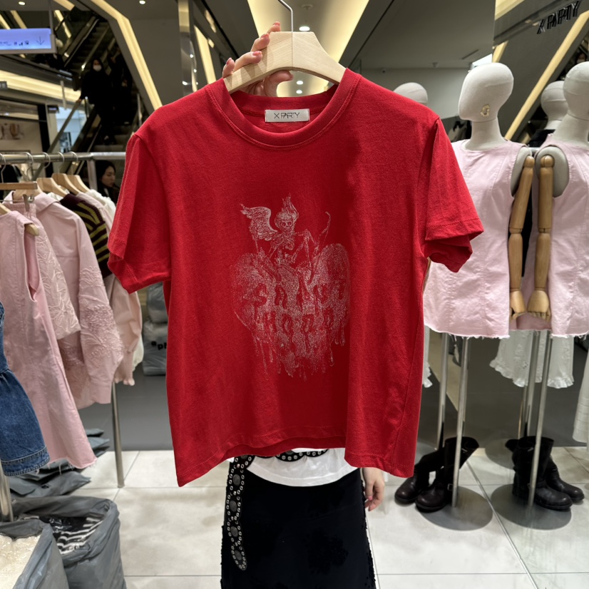 XPARTY韓國代購女士新款真品人氣推薦熱賣職業時尚26春夏T恤XPARTYT恤圖色2