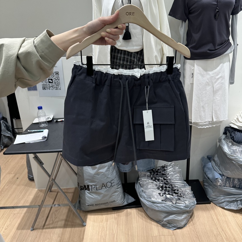 ORE-P韓國直郵女士新款推薦時尚休閑26春夏熱賣短褲口袋ORE短褲圖色2