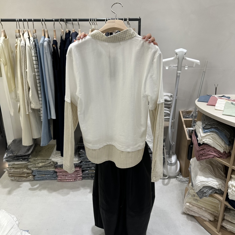 AURA東大門實拍女士新款人氣推薦真品休閑職業時尚長袖T恤Au ra長袖T恤