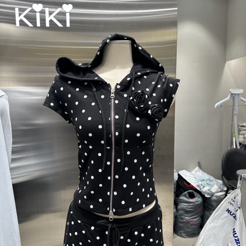 KIKI東大門直郵女裝新款26春夏休閑時尚職業真品夾克拉鏈KIKI夾克圖色1