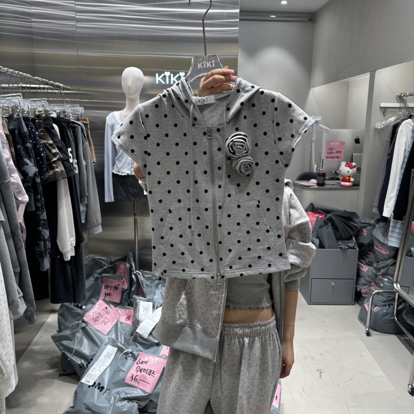 KIKI東大門直郵女裝新款26春夏休閑時尚職業真品夾克拉鏈KIKI夾克圖色2