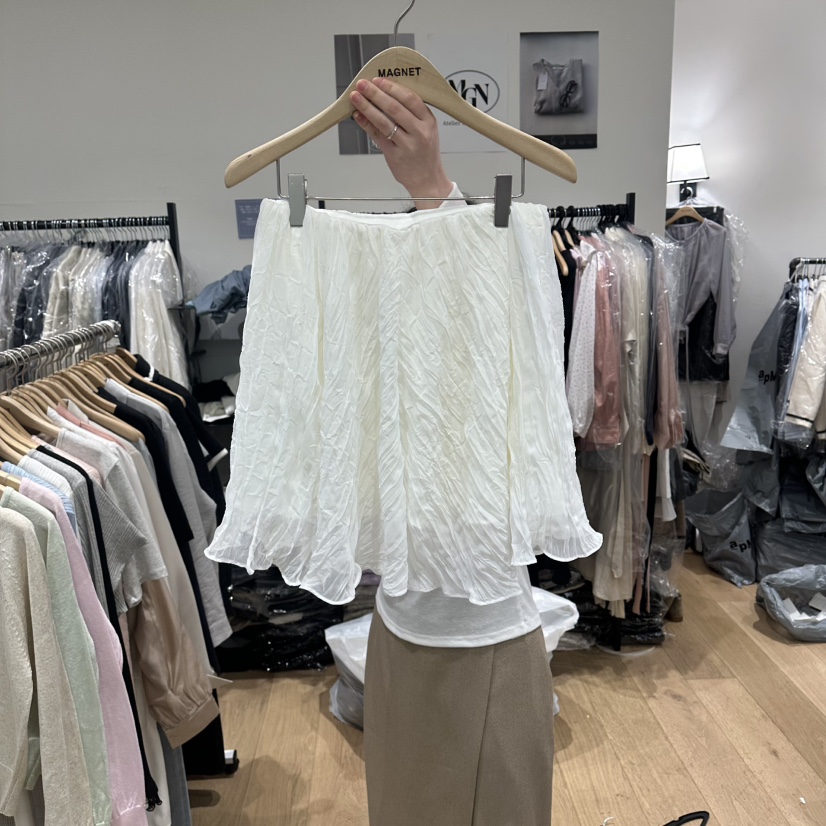 M.G.N韓國代購女士新品真品時尚休閑26春夏職業裙褲褶皺MAGNET裙褲圖色1