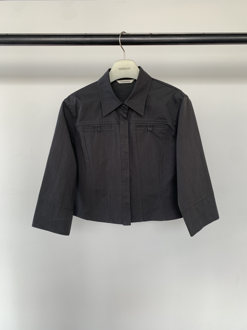 UNDERSON韓國代購女士新款熱賣26春夏真品休閑職業人氣夾克UNDERSON夾克圖色2木炭