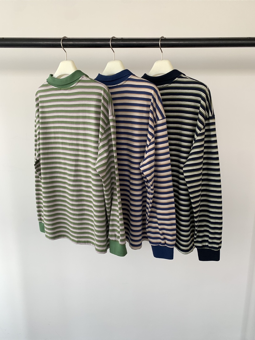 UNDERSON韓國直郵女士新品時尚職業熱賣推薦人氣長袖T恤條紋UNDERSON長袖T恤