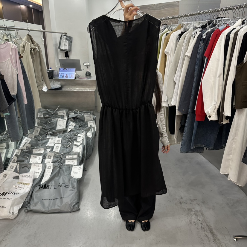 PAVEL韓國代購女士新款休閑職業人氣熱賣推薦26春夏連衣裙褶皺PAVEL連衣裙