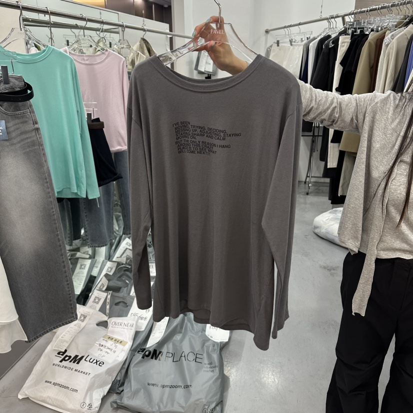 PAVEL東大門代購女裝新品熱賣26春夏真品職業推薦長袖T恤PAVEL長袖T恤圖色3
