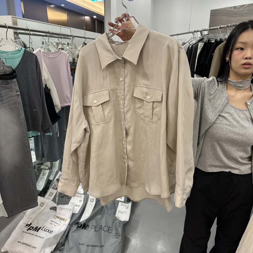 PAVEL東大門直郵女裝新款真品推薦休閑熱賣職業襯衫蕾絲衫PAVEL襯衫/蕾絲衫圖色2米色