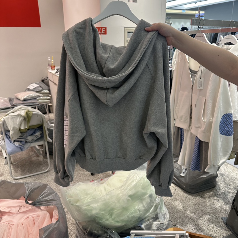 ATPZ韓國代購女裝新品時尚推薦26春夏夾克連帽衫拉鏈格子ATTENTION PLEAES夾克