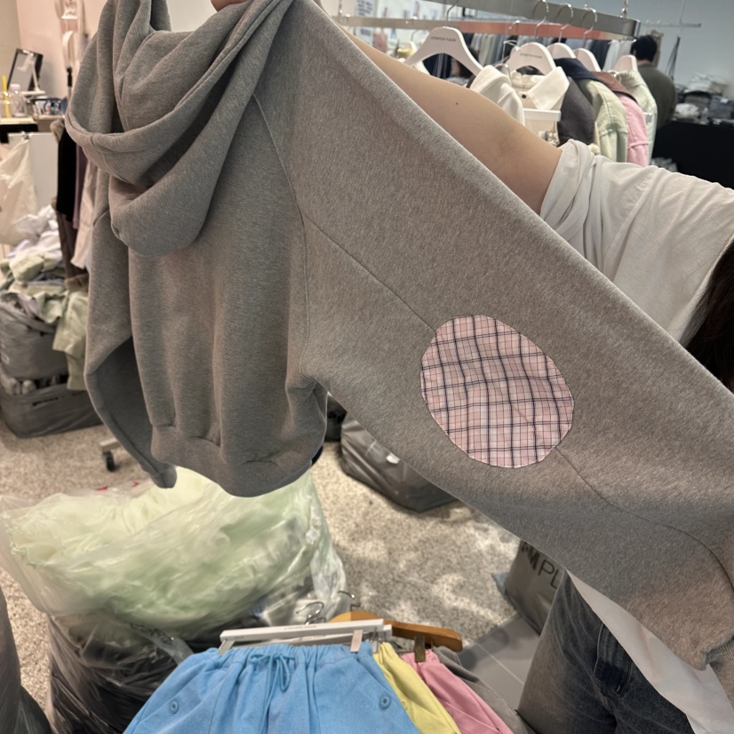 ATPZ韓國代購女裝新品時尚推薦26春夏夾克連帽衫拉鏈格子ATTENTION PLEAES夾克