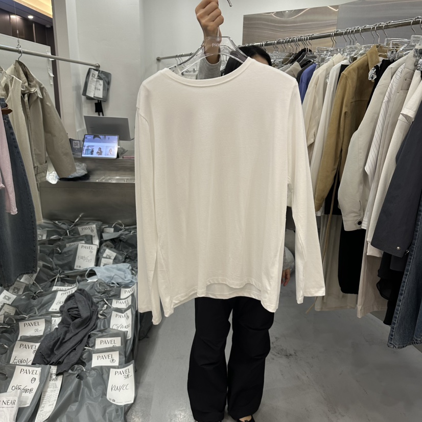 PAVEL東大門代購女士新款職業休閑時尚真品26春夏長袖T恤PAVEL長袖T恤圖色1