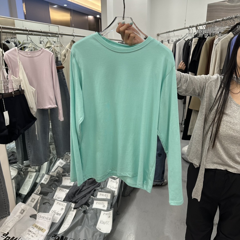 PAVEL東大門代購女士新款職業休閑時尚真品26春夏長袖T恤PAVEL長袖T恤圖色3
