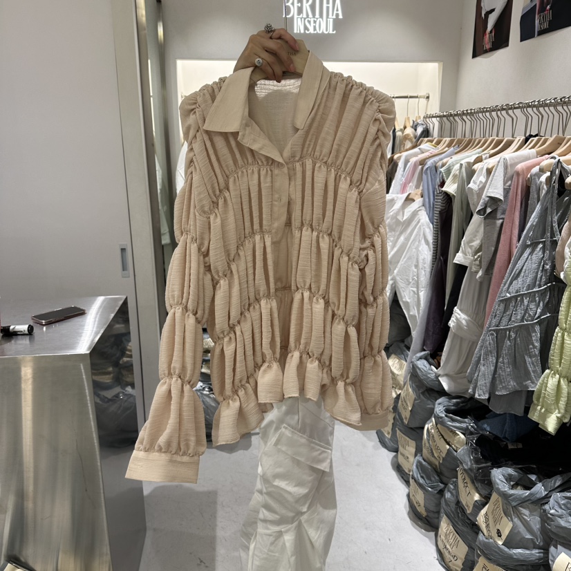 BERTHA韓國直郵女裝新品26春夏時尚真品人氣熱賣襯衫蕾絲衫BERTHA襯衫/蕾絲衫圖色1