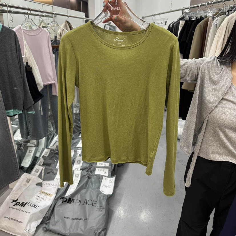 PAVEL東大門直郵女裝新品時尚人氣職業真品熱賣推薦長袖T恤PAVEL長袖T恤圖色2