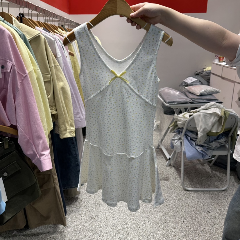 ATPZ韓國直郵女裝新品職業真品人氣熱賣26春夏連衣裙花朵ATTENTION PLEAES連衣裙圖色1