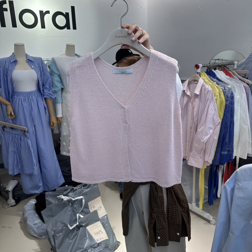 FLORAL東大門代購女士新款熱賣休閑時尚職業真品人氣馬甲FLORAL馬甲圖色2