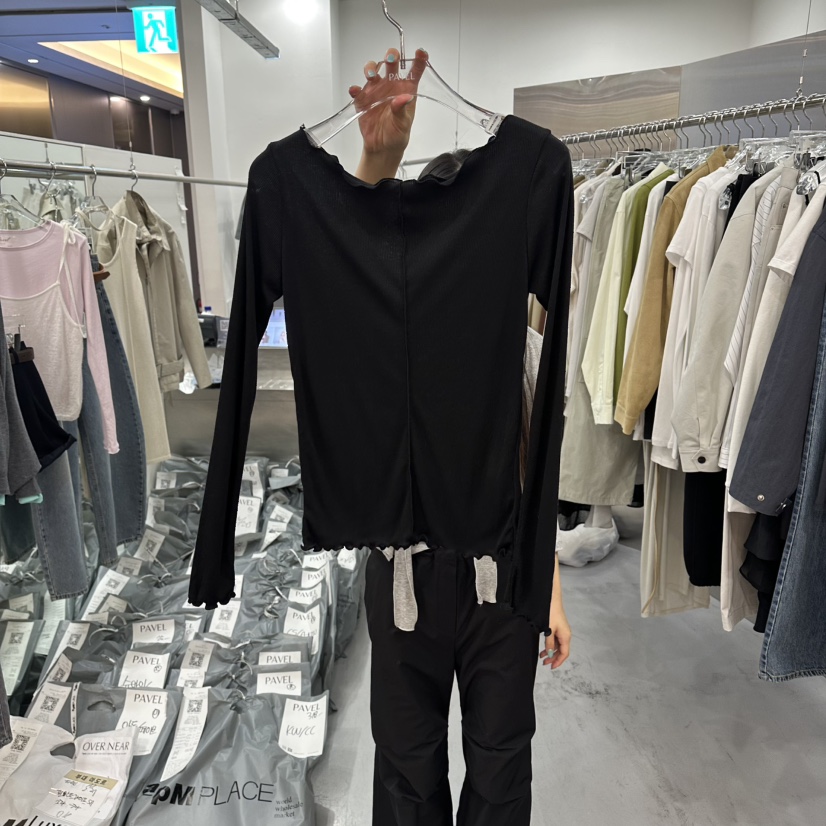 PAVEL韓國直郵女裝新款人氣時尚真品推薦26春夏長袖T恤船領PAVEL長袖T恤圖色5