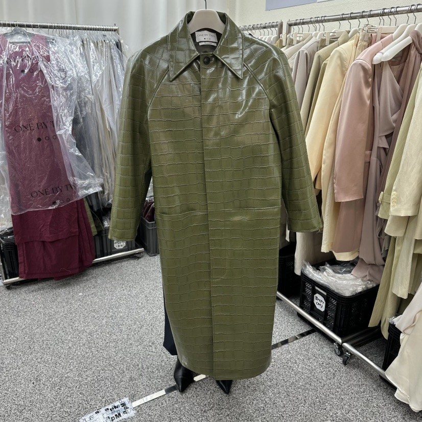 ONEBYTWO東大門代購女士新款休閑26春夏時尚真品中長款大衣ONE BY TWO中長款大衣圖色1