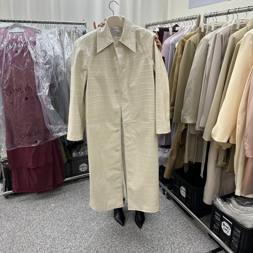 ONEBYTWO東大門代購女士新款休閑26春夏時尚真品中長款大衣ONE BY TWO中長款大衣圖色2