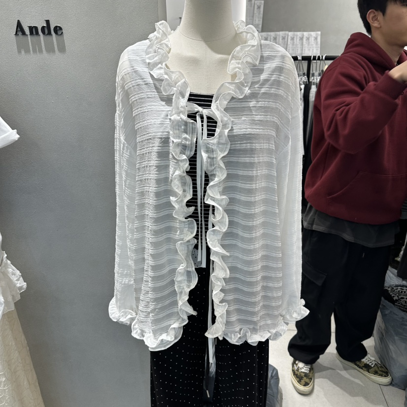 ANDE東大門直郵女裝新款26春夏時尚人氣職業推薦襯衫蕾絲衫Ande襯衫/蕾絲衫圖色1