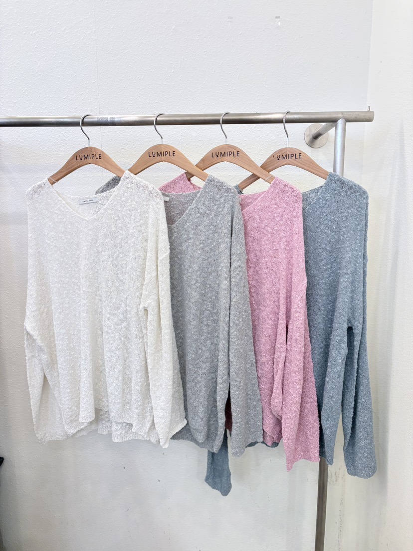 LUMIPLE韓國代購女士新品休閑26春夏真品熱賣針織衫毛圈羊毛LUMIPLE針織衫
