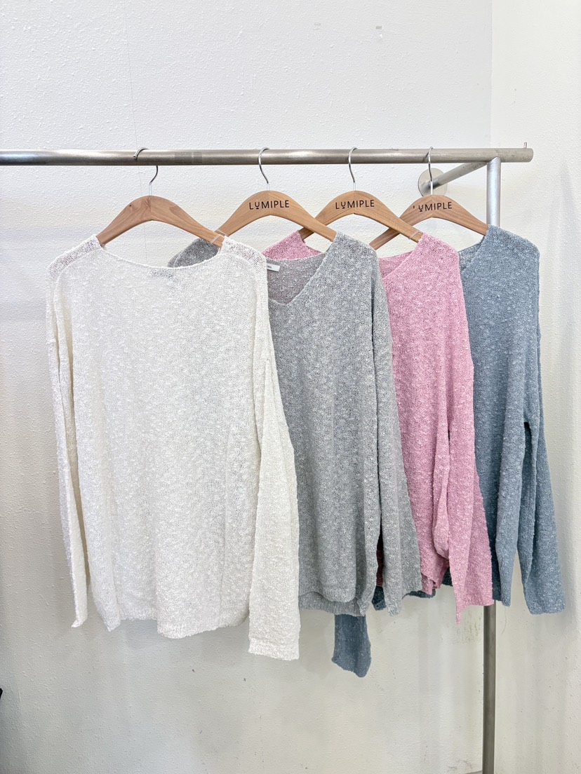 LUMIPLE韓國代購女士新品休閑26春夏真品熱賣針織衫毛圈羊毛LUMIPLE針織衫