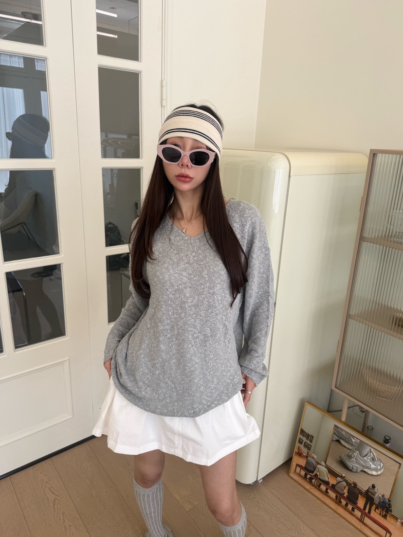 LUMIPLE韓國代購女士新品休閑26春夏真品熱賣針織衫毛圈羊毛LUMIPLE針織衫