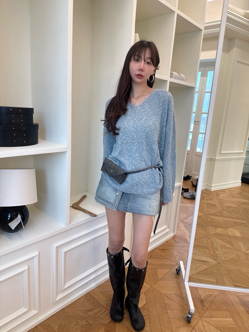 LUMIPLE韓國代購女士新品休閑26春夏真品熱賣針織衫毛圈羊毛LUMIPLE針織衫