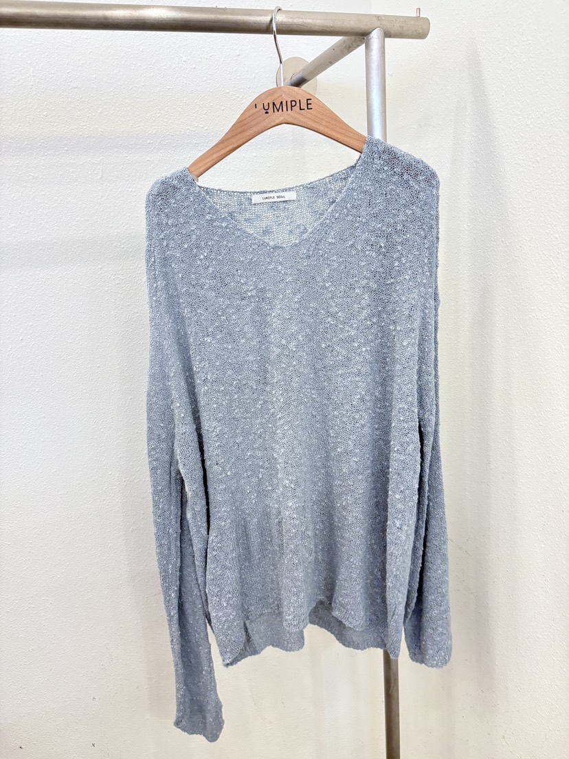 LUMIPLE韓國代購女士新品休閑26春夏真品熱賣針織衫毛圈羊毛LUMIPLE針織衫圖色1