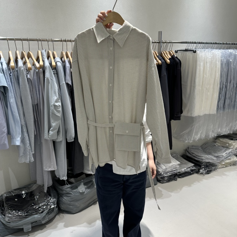 OVU東大門實拍女裝新款人氣時尚職業熱賣26春夏襯衫蕾絲衫含包OVU襯衫/蕾絲衫圖色2