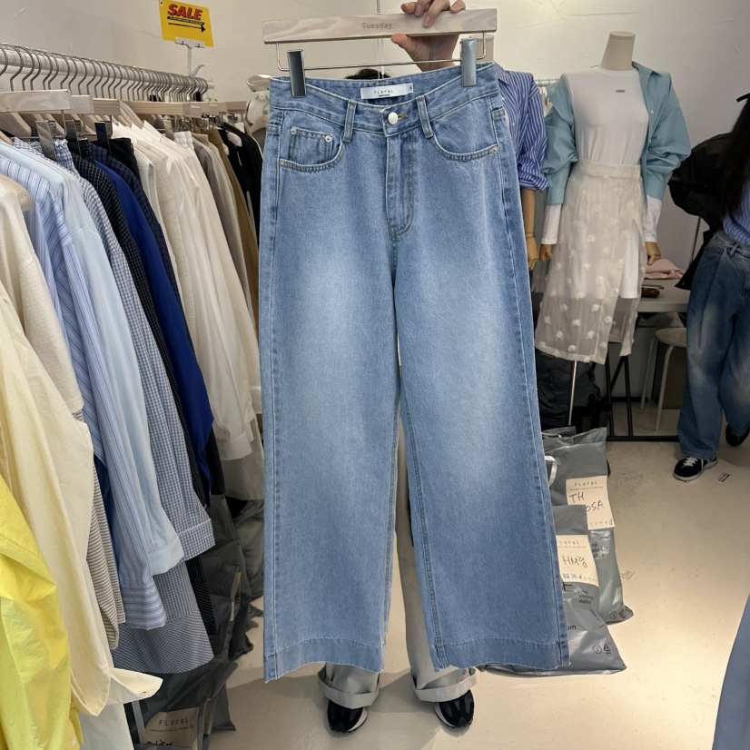 FLORAL東大門直郵女裝新款26春夏人氣推薦熱賣時尚牛仔褲FLORAL牛仔褲圖色1