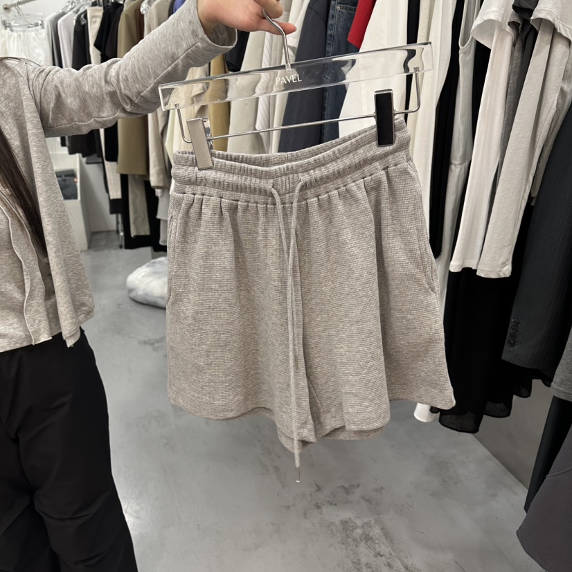 PAVEL東大門直郵女士新款職業人氣26春夏推薦休閑短褲華夫格PAVEL短褲圖色2