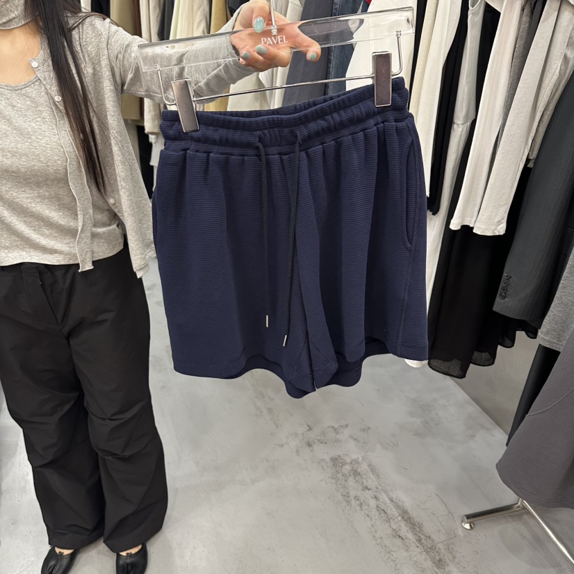 PAVEL東大門直郵女士新款職業人氣26春夏推薦休閑短褲華夫格PAVEL短褲圖色3