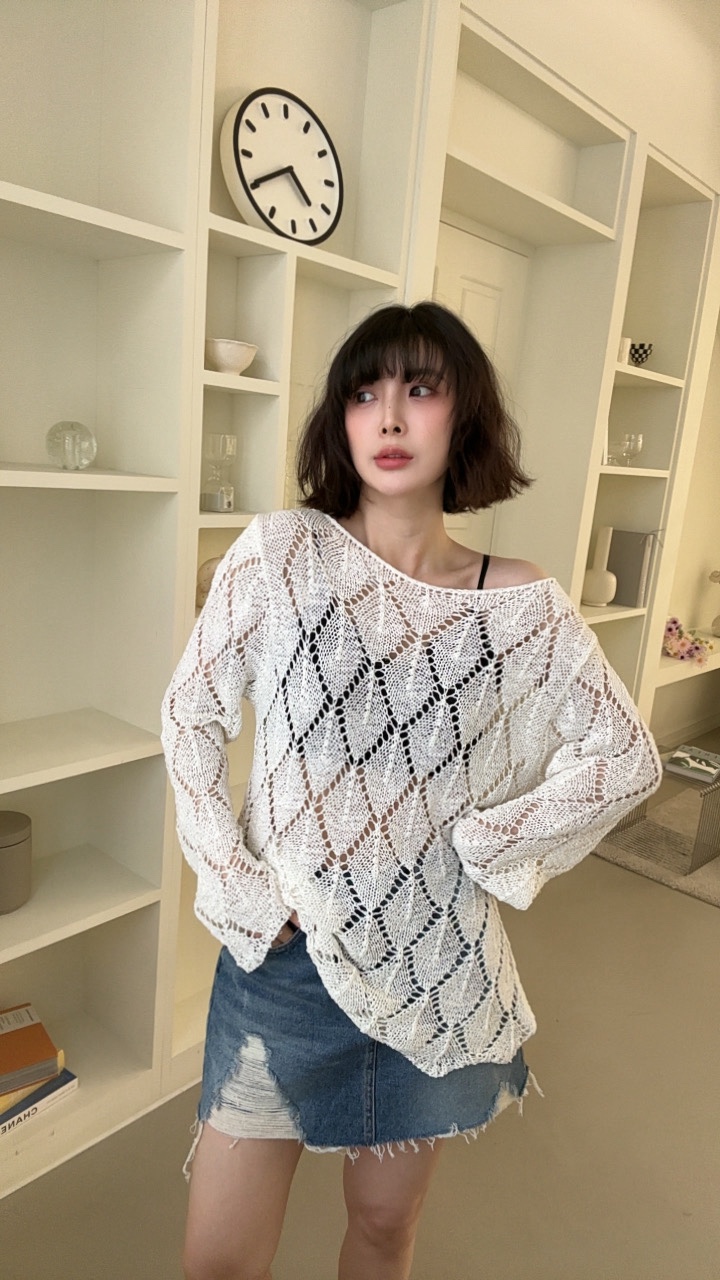 LUMIPLE韓國直郵女裝新款真品休閑推薦職業人氣時尚針織衫棉LUMIPLE針織衫