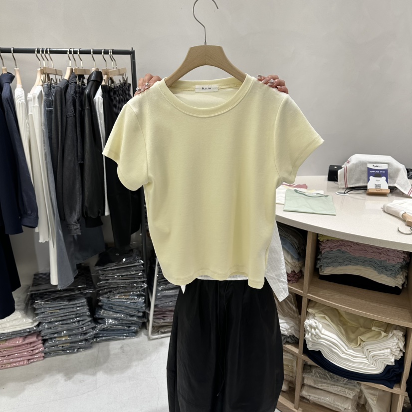 AURA東大門代購女裝新款職業人氣時尚推薦26春夏熱賣真品T恤Au raT恤圖色3