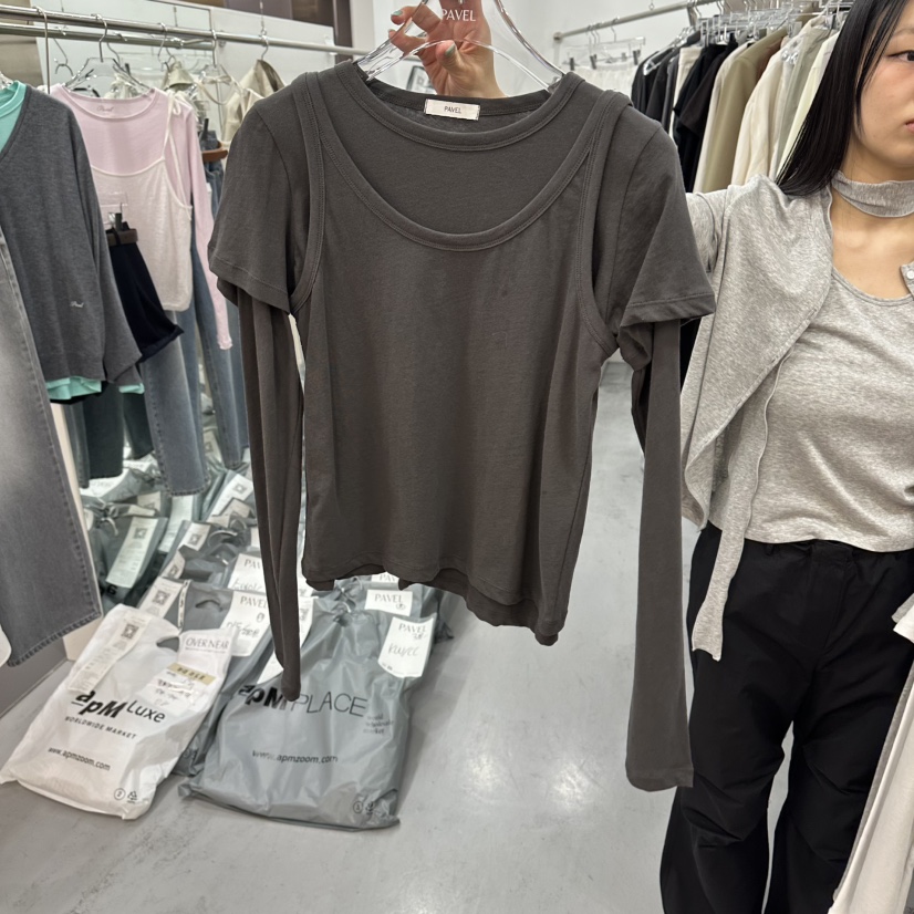 PAVEL韓國代購女裝新款推薦26春夏人氣真品時尚休閑職業套裝PAVEL套裝圖色5墨色