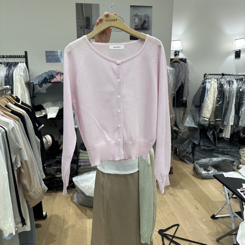 M.G.N韓國代購女士新款26春夏時尚休閑人氣針織衫插肩開衫MAGNET針織衫圖色2