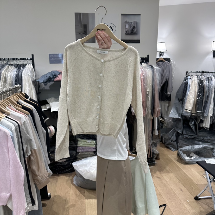 M.G.N韓國代購女士新款26春夏時尚休閑人氣針織衫插肩開衫MAGNET針織衫圖色3