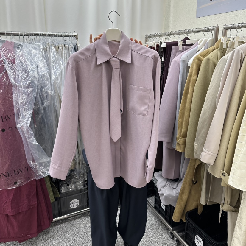 ONEBYTWO東大門實拍女裝新款休閑職業真品襯衫蕾絲衫雙層ONE BY TWO襯衫/蕾絲衫圖色1