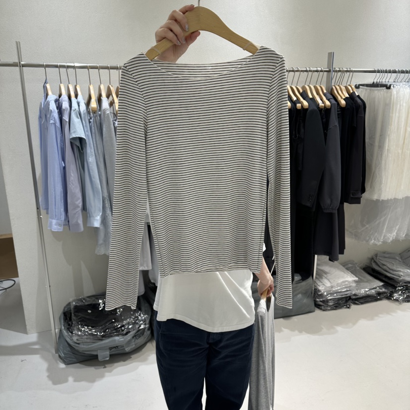 OVU東大門實拍女士新品職業時尚人氣真品26春夏熱賣長袖T恤OVU長袖T恤圖色1