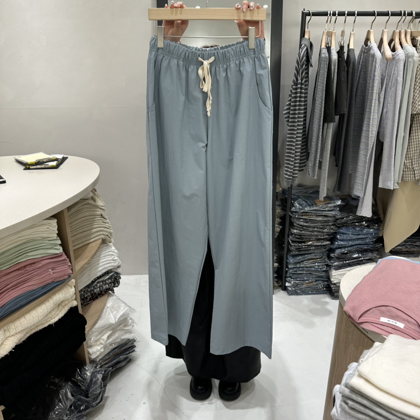 AURA韓國代購女裝新品職業休閑26春夏推薦真品休閑褲尼龍Au ra休閑褲圖色2