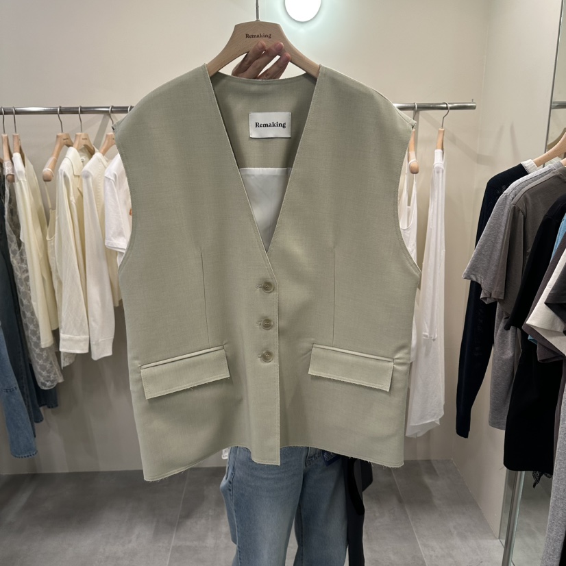 URBANSTORY/REMAKING韓國直郵女裝新款熱賣真品時尚馬甲Remaking/URBANSTORY馬甲圖色1